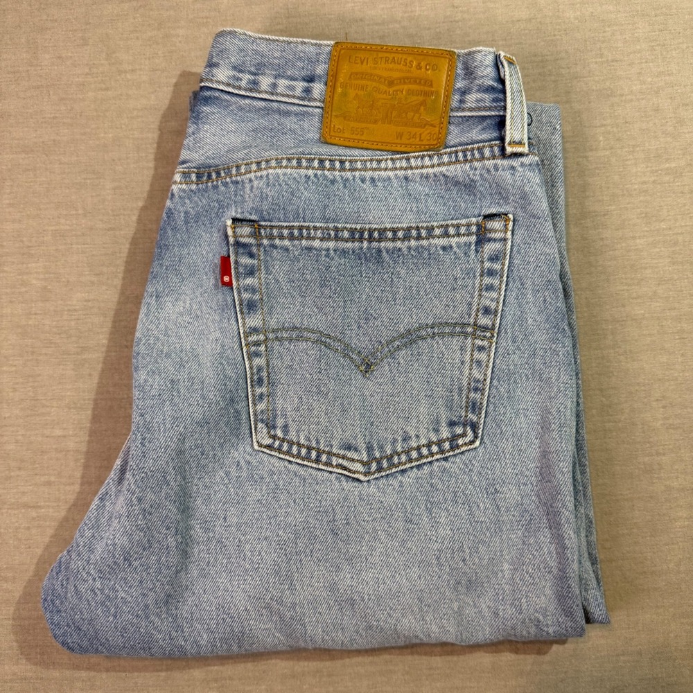 Levi's 550 Relaxed Fit Jeans Mens 34x30 Light Wash Excellent Baggy Denim